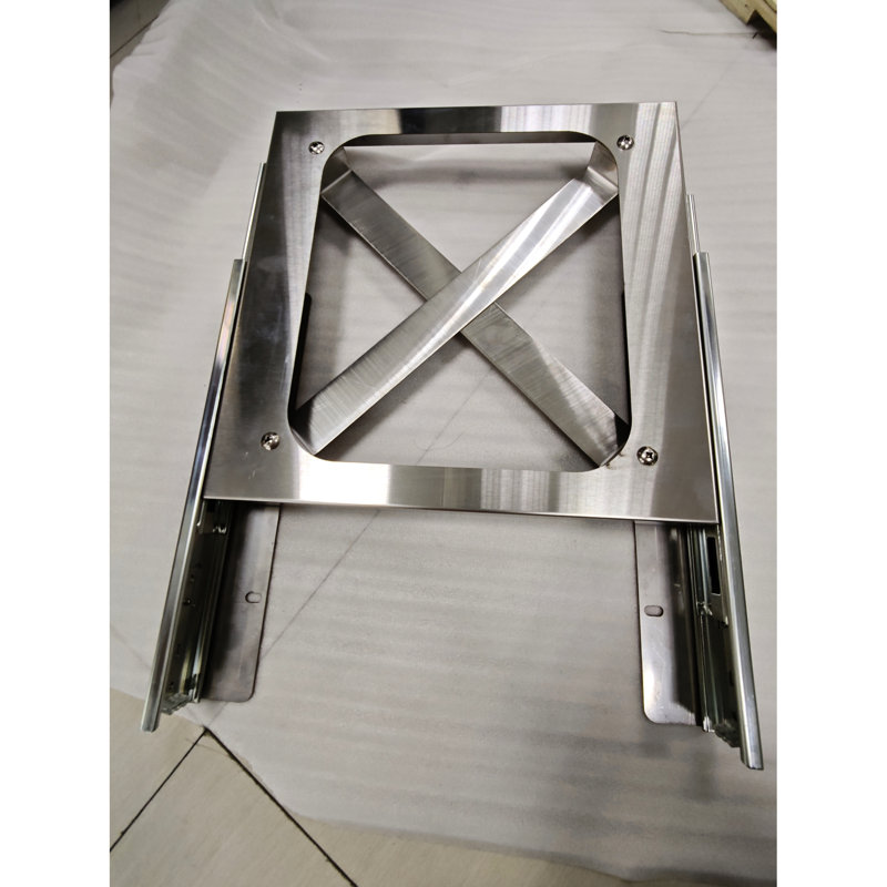 Palette cylindrique en acier inoxydable 6B01 4B03 avec matériau 304 #, tiroir coulissant à fermeture en douceur, fixée au bas de l'armoire, applicable pour Sk - 6B04, argenté, 14,01 po de profondeur, largeur, 2,02 po, 4,01 lb