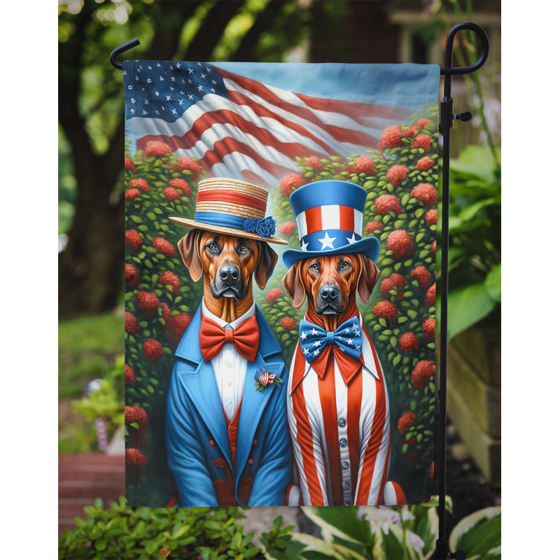 Drapeau All American Garden, Chien de Rhodésie à crête dorsale