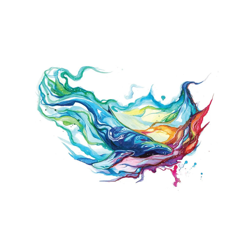 Humpback Whale by Katy Lipscomb - Wrapped Canvas Gallery-Wrapped Canvas Giclée, 66.04 cm H x 45.72 cm W x 3.175 cm D