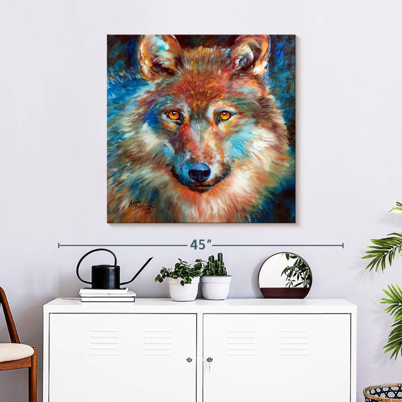 Crowle Timber Wolf Abstract, 30" H x 30" W