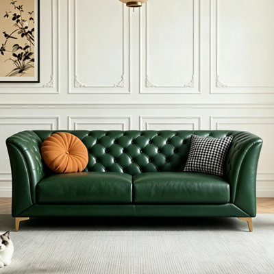 American-style luxury leather sofa.