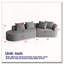 Canapé modulaire surdimensionné en chenille avec 4 coussins décoratifs Chenille-318590518