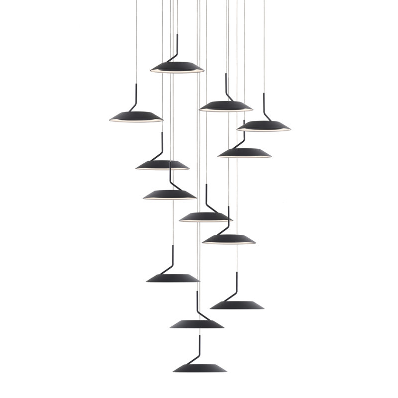 Royyo 13 - Light LED Pendant, Matte Black