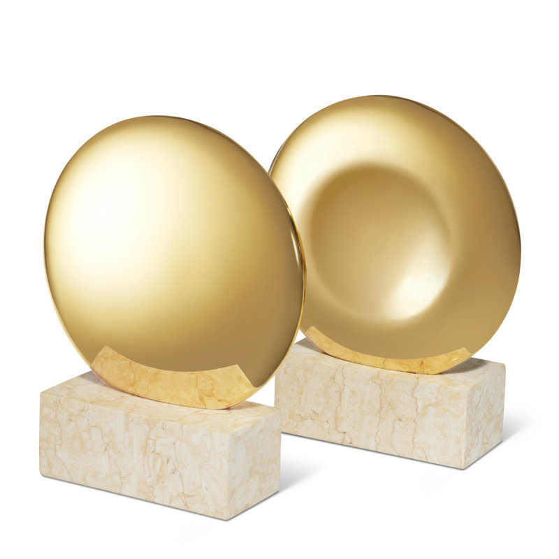 Constantin Mid-Century Modern Stone Non-Skid Bookends