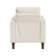 Meuble de salon moderne et contemporain en velours côtelé beige rembourré avec coussin confortable en bois massif 1pc-1302978917
