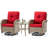Hilmir Wicker 2 - Person Patio Conversation Set with Cushions-108870447-108870449