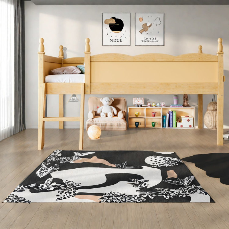 Lits pour enfants peu encombrants avec rangement, lit mezzanine simple en bois aggloméré, chambre d'enfant moderne