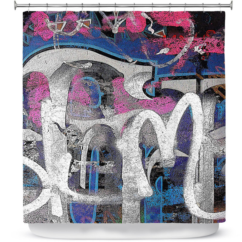 Rideau de douche simple graffiti 1