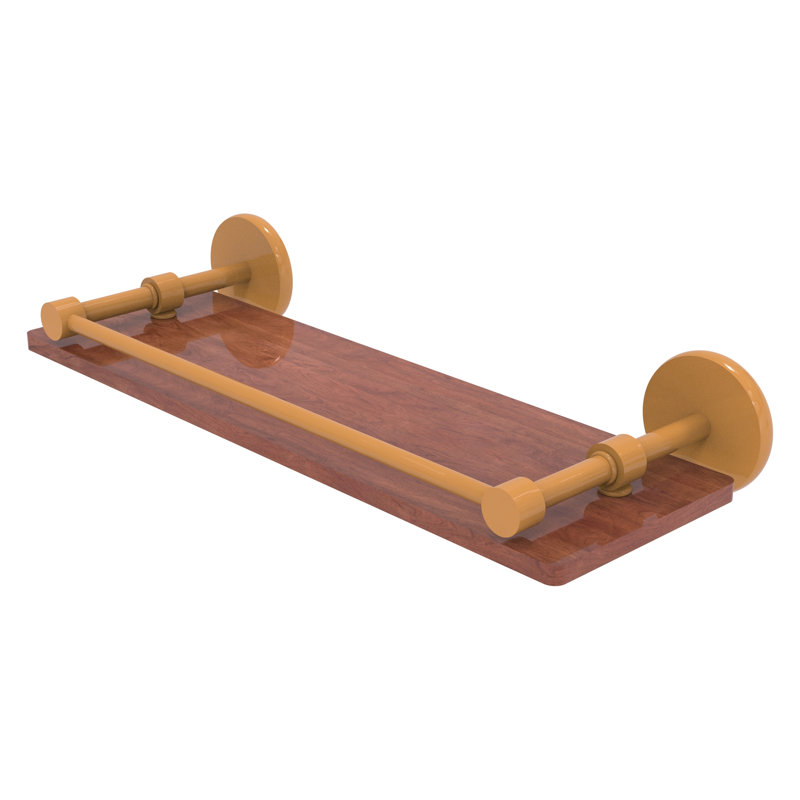 Tablette en bois de fer massif IPE de prestige Prestige Skyline Collection P1000, Jaune doré, H 3 po x l 16 po x P 5 po