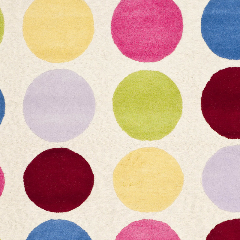 Tapis ivoire en laine / coton touffeté à la main Krystyna, Rectangle 4 pi x 6 pi