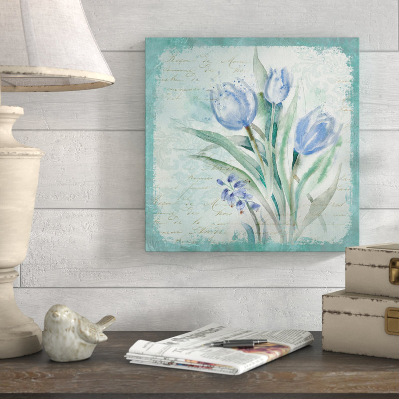 Tulip Medley - reproduction d'art, H 16 po x l 16 po x P 1,5 po, Toile tendue