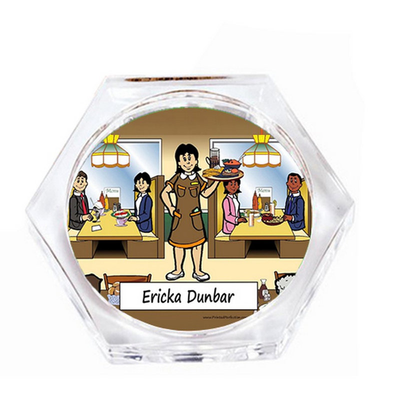 Ensemble de 4 sous-verres personnalisés pour serveuse et sous-verre, Oui