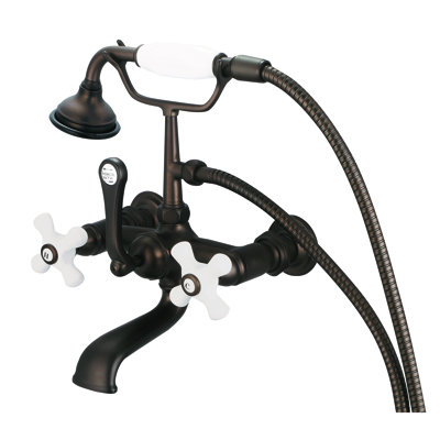 Stonington 2 Handle Clawfoot Tub Faucet with Hand Shower and Diverter