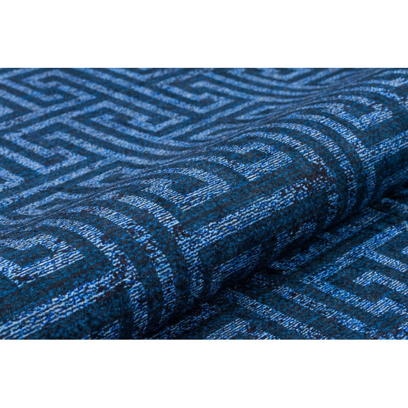 Tapis lavable en polyester à motif géométrique Finleyville, Rectangle 5 pi 11 po x 9 pi 2 po