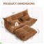 69" Plush Teddy Sofa - Ultra-Soft Chenille Loveseat for Small Spaces (Brown)