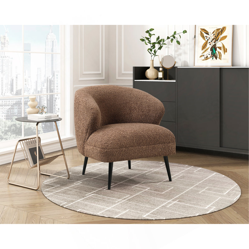 Fauteuil d'appoint 1pc Luxury Luxury Furniture, Brun