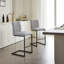 Tabouret de bar avec structure en métal noir robuste, sièges élégants et confortables pour îlot de cuisine, salon et pub, 2 ensembles