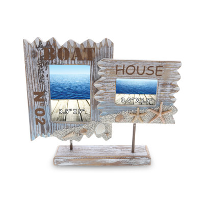 Almanza Brown Wood Embossed Picture Frame