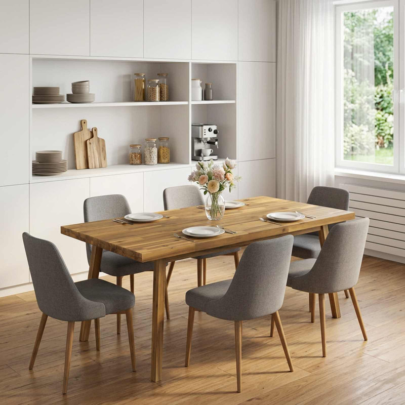 Solid Wood Table Top, 3cm H x 130cm W x 60cm D, Brown