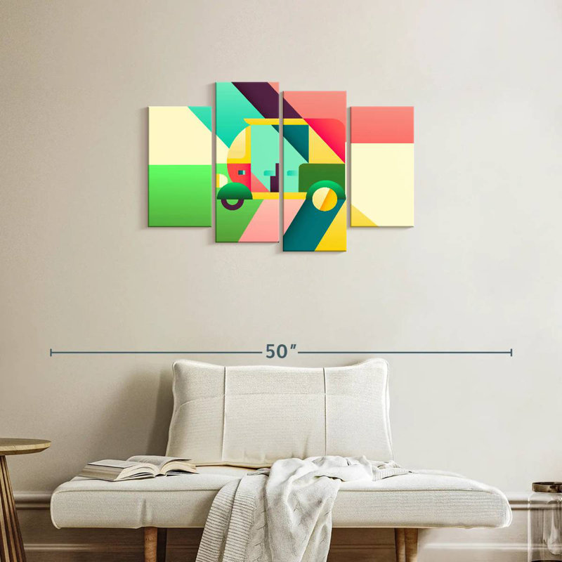 Mehar Abstract Rickshaw, 22" H x 36" W