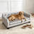 Orthopedic Dog Sofa Bed with Flat Foam, Solid Wood Frame & Washable Cushion Cover-96380727