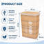 40 x 30 x 60 cm Square Laundry Basket with Lid, Collapsible Bamboo Hamper with Carry Handles and Reinforced Frame, Space Saving Washing Storage Bin for Bedroom and Bathroom, Yellow-1504486365-1504486367