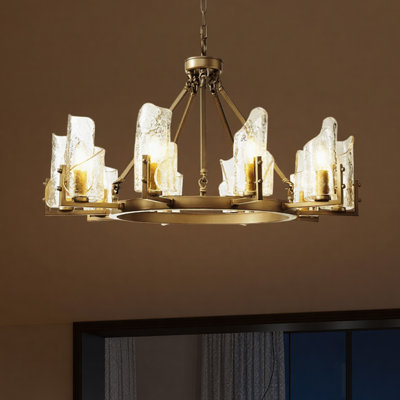 Lustre en verre Wagon Wheel