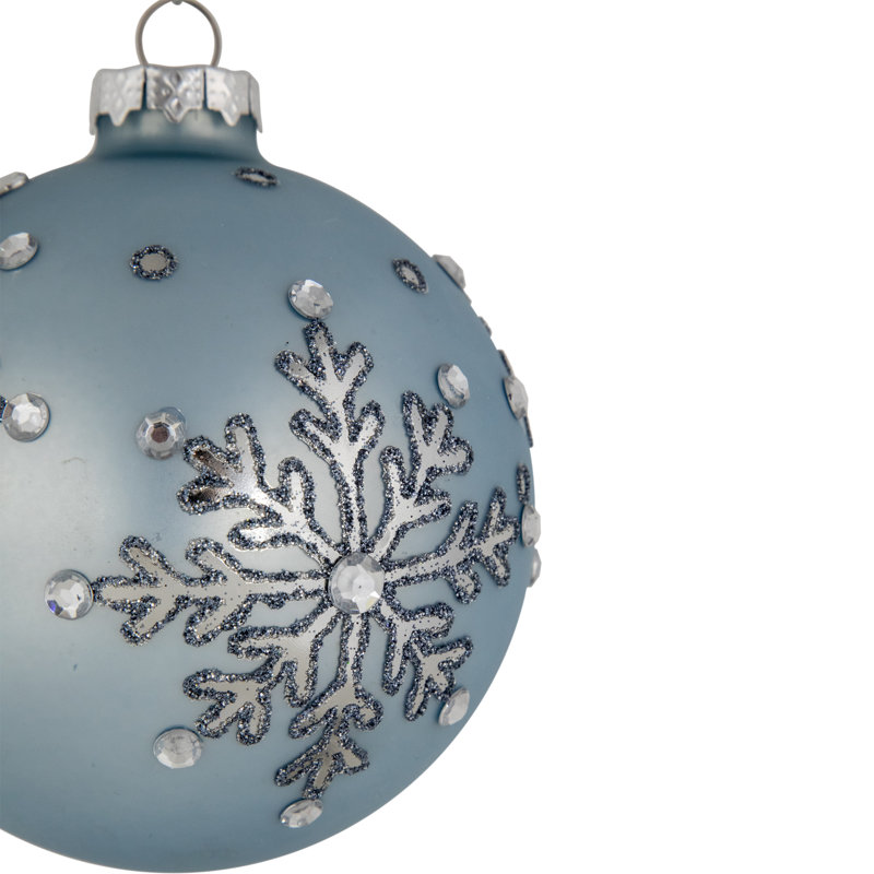 4'' Glass Presents Ball Ornament
