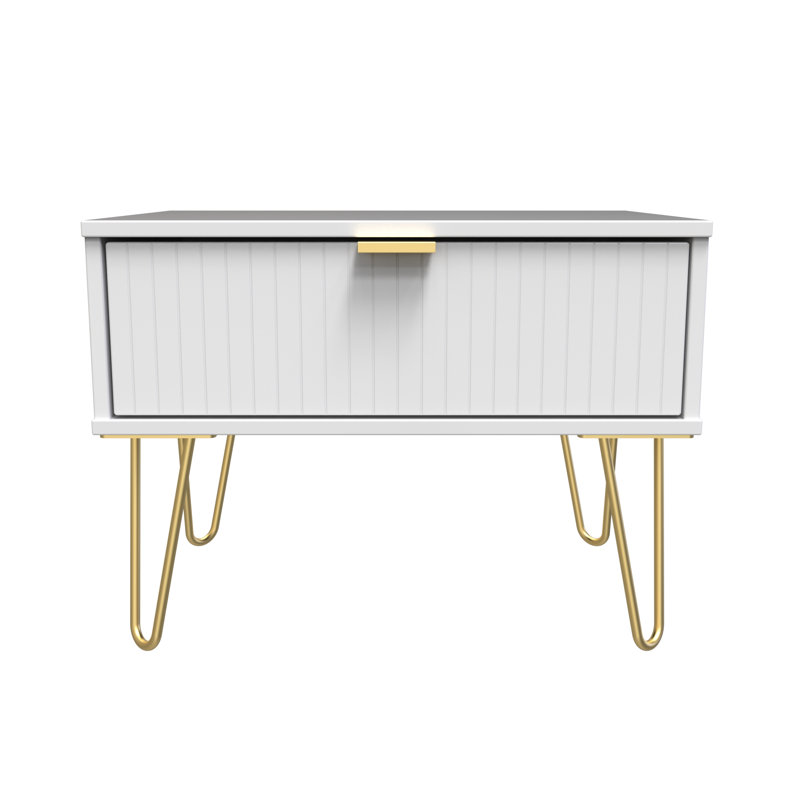Beranda 1 Drawer Midi Chest (Ready Assembled), White Matt