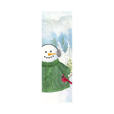Snowman Christmas Vertical I by Tara Reed - Wrapped Canvas Painting