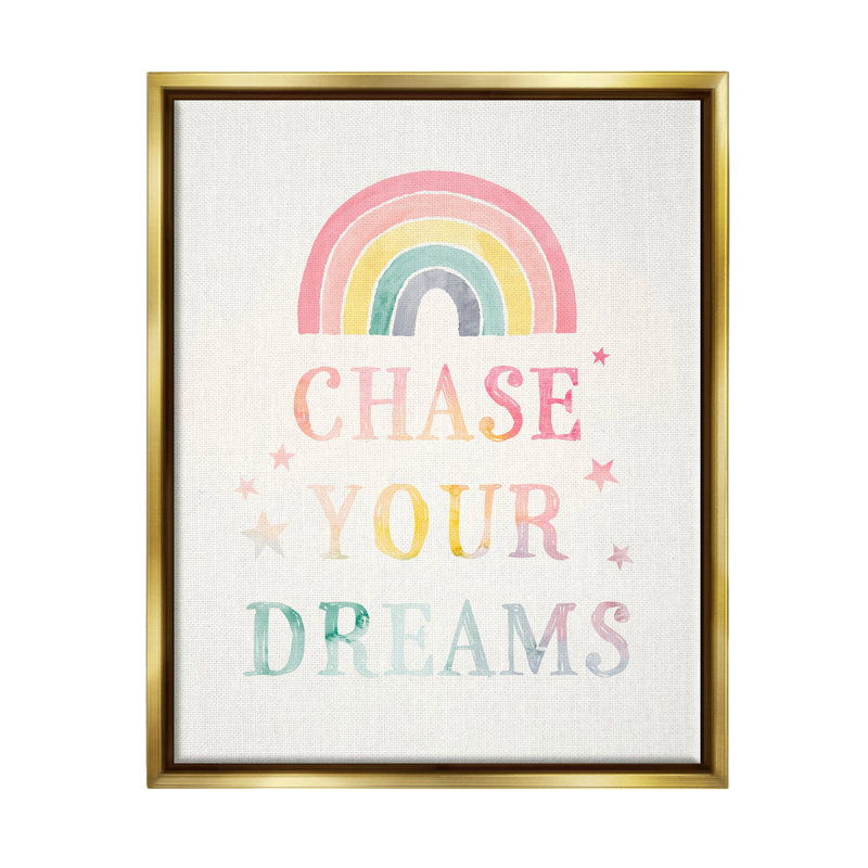 «Chase Your Dreams Starry Rainbow Détail» par Victoria Barnes - cadre texturé sur toile, H 21 po x l 17 po x P 1,7 po