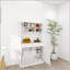 Armoire de rangement pour poubelle de cuisine de 67,7 pouces de hauteur avec 3 tablettes réglables, 2 tiroirs et 1 compartiment à poubelle inclinable pour espaces polyvalents