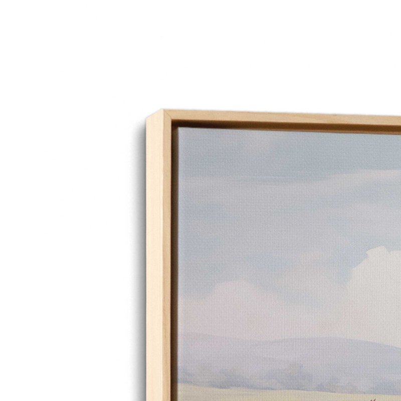 Impression sur toile Peaceful Farmhouse Meadow, Encadrement brun clair, H 20,75 po x l 30,75 po x P 1,75 po