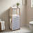 Arrthor Laundry Basket with Removable Hamper and Two Tier Bamboo Shelf for Bathroom Storage and Organization
