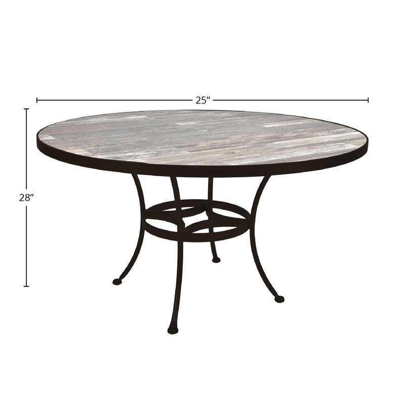 Outdoor Round Dining Table, 54" W x 54" L x 29.5" H, Venice Beach, Graphite