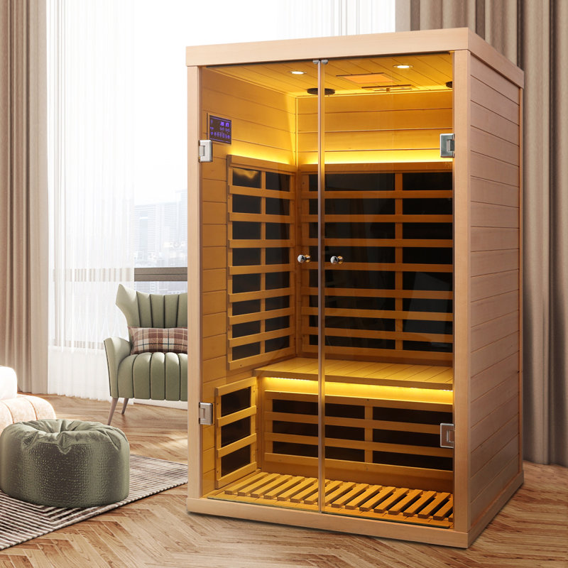 Sauna d'intérieur infrarouge lointain à deux portes
