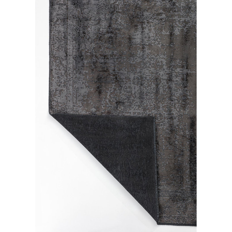 Rapture Abstract Area Rug in Gray, Rectangle 6'7" x 8'3"