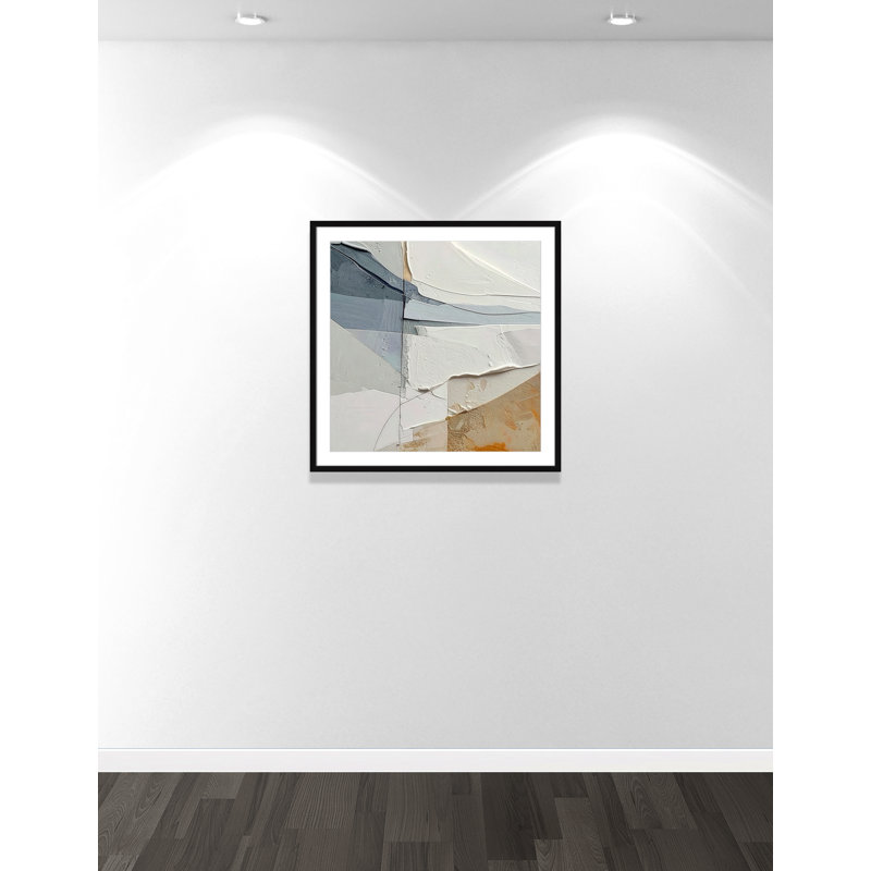 «Plastered IV» par Alonza Saunders, Matted Print, 32'' W x 32'' H, Satin Black