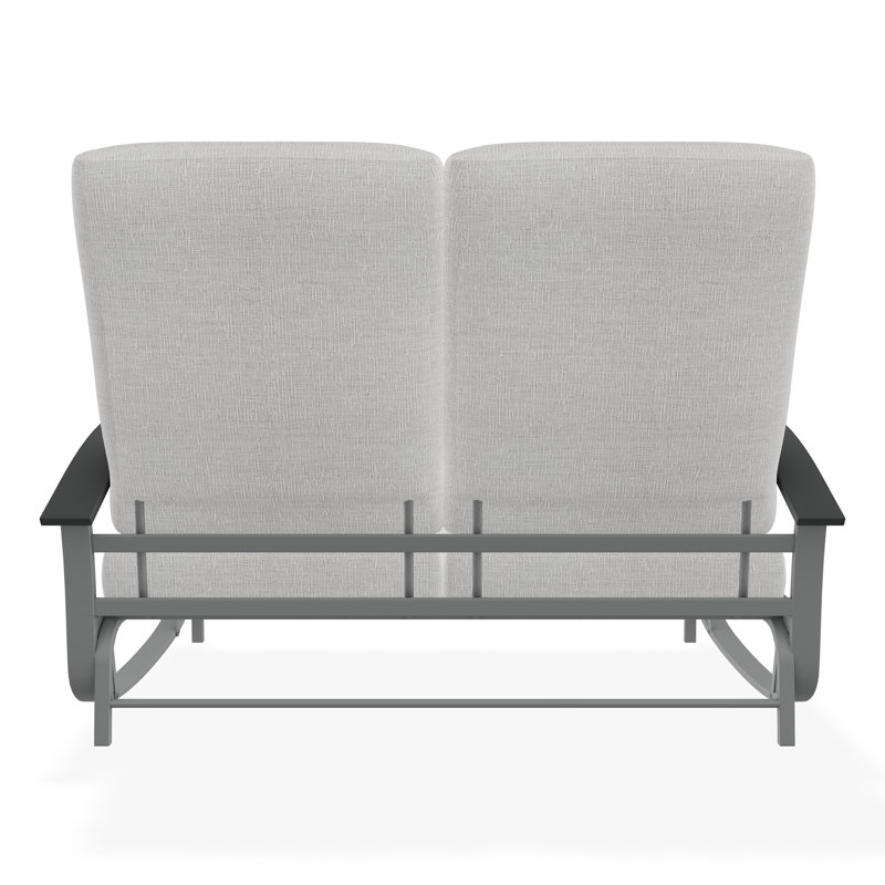 Belle Isle Outdoor Lounge Chair, Grasscloth Cloud, Graphite