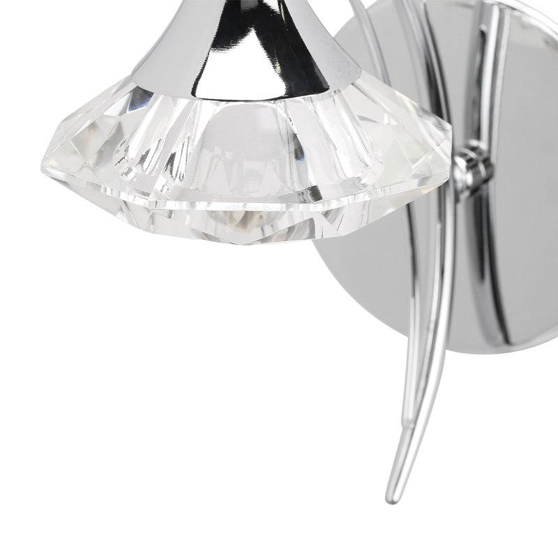 Greenhaw Armed Sconce, Polished Chrome
