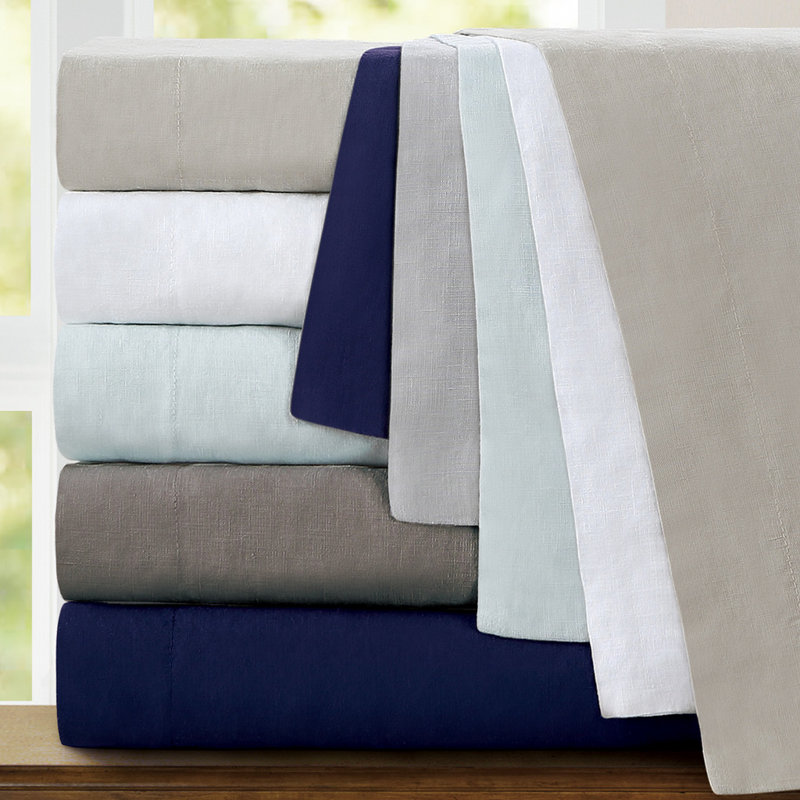 Frazier Washed Linen Pillowcase, Silver