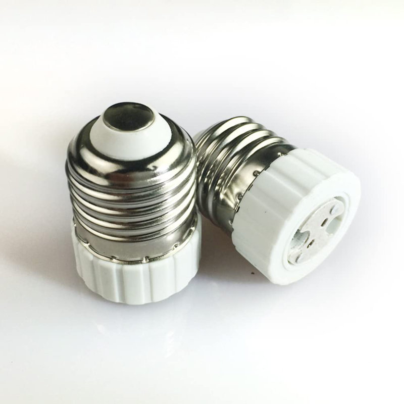 E27 to MR16/G5.3/G4 Lamp Holder Adapter for Industrial Lighting – Flame Retardant PBT – Heat Resistant Edison Screw Socket – LED/Halogen Bulb Compatible – Specification: E27 to MR16/G5.3/G4