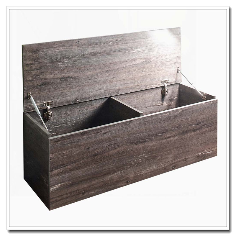 Banc de rangement Farmhouse en gris rustique