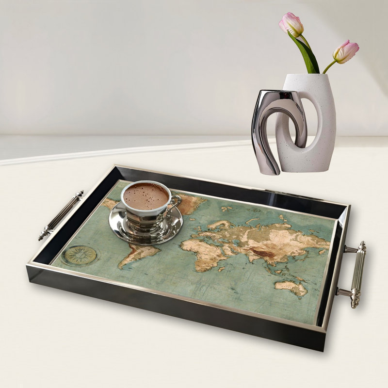 Élégant plateau en verre de 19,7 po x 11,4 po x 1,4 po | Fabrication 100% verre durable | Facile à nettoyer avec un chiffon humide | Idéal pour le service, la présentation décorative et l'organisation | Ajout élégant à la décoration intérieure