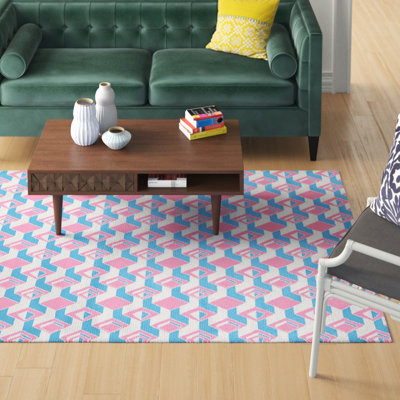 Gratte-ciels rose/bleu Tapis décoratif