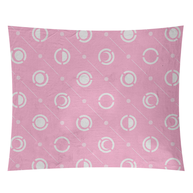 Tapisserie, H 27,5 po x l 37,5 po, Rose/blanc