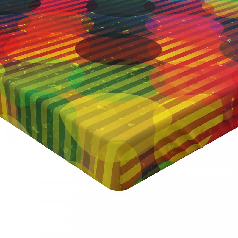 Microfiber Striped Fitted Sheet, Full Fitted Sheet