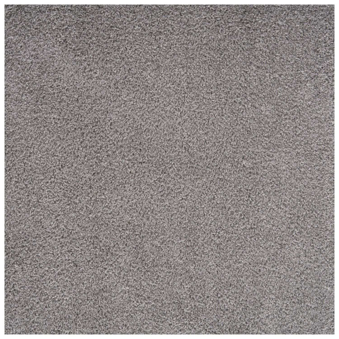 THE RUGS Grey Plain Soft High Pile Shaggy Rugs & Runners Living Room Bedroom | Size: 120cm x 120cm - Image 2