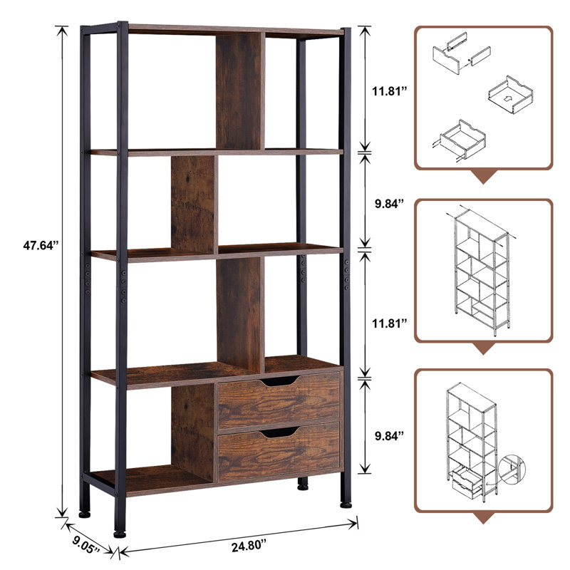Katlain Geometric Storage Bookcase