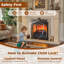 Foyer électrique encastrable 23 po avec 5 couleurs de flammes et luminosité, minuterie, foyer à bûches LemonWood Ember 3D